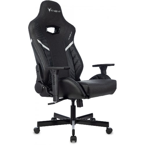 Кресло Knight Thunder 5X черный, экокожа, 120 кг, механизм качания
