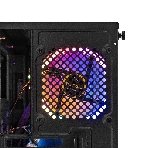 Компьютерный корпус Minitower ExeGate EX294384RUS Mistery R2 (mATX, без БП, 2*USB+1*USB 3.0, аудио, черный, 1 вент. 12см с RGb подсветкой и полоса на передней панели, боковая панель - закаленное стекло)