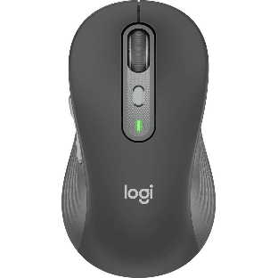 Мышь беспроводная Logitech M750 L Large графитовый, 4000 dpi, радиоканал, Bluetooth, USB, кнопки - 5