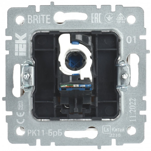 Розетка компьютерная IEK BRITE РК11-БрБ RJ45 кат.6 белый
