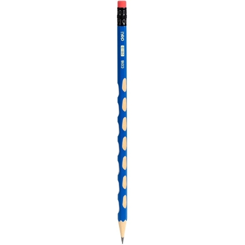 Карандаш чернографитный Deli EC016-2B U-Touch 2B, трехгранный, (12шт) ластик