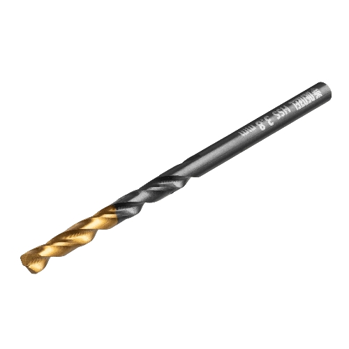 Сверло по металлу Denzel 3,8 мм, HSS-Tin, Golden Tip, 10 шт.