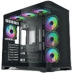 Компьютерный корпус Forza Forza FZ-G42B Seaview TG ATX Case, black, w/o psu, Curved Tempered glass front panel, 1x3,5