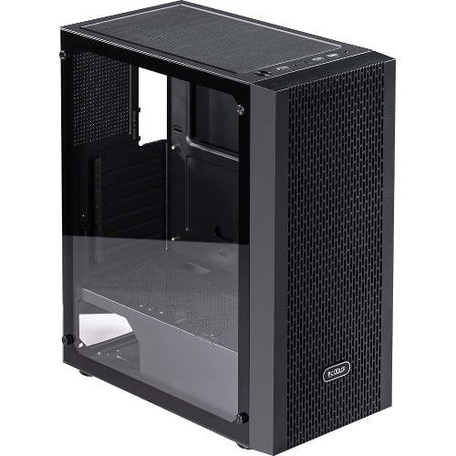 Корпус без блока питания PCCOOLER MA100 MESH BK, Mesh Mid Tower, черный, TG, 0.4 SPCC, 3x120мм ARGb ATX, mATX, mITX 160/310/180мм 2x2.5