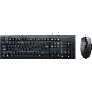 Комплект клавиатура+мышь A4Tech KRS-8372 проводной, USB, 1200 DPI, чёрный