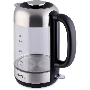 Чайник электрический Domfy DSM-EK401 1.8л. 2200Вт черный/прозрачный (корпус: стекло)