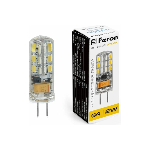Лампа светодиодная Feron LB-420 2Вт 12в G4 теплый капсульная