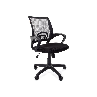 Кресло Chairman 696 TW-01 черный, ткань, 120 кг, механизм качания