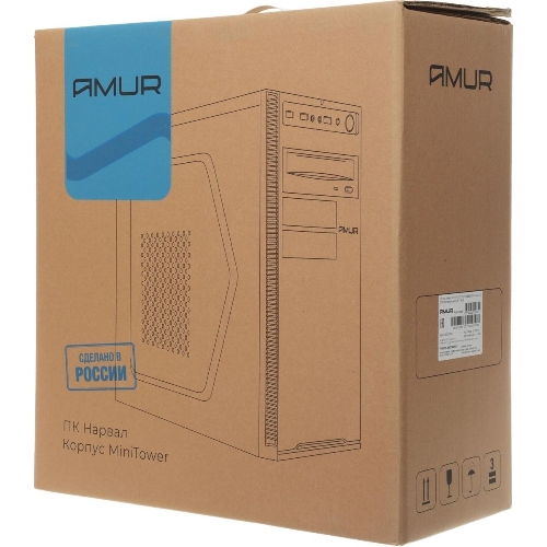 Компьютер Amur Нарвал B7I21 MT i3 12100 (3.3) 16Gb SSD 256Gb UHDG 730 FreeDOS GbitEth 400W мышь клавиатура черный (RUS) (2147002)