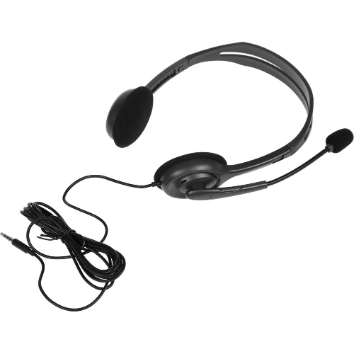 Гарнитура Logitech H111 чёрный, проводная, 3.5 мм