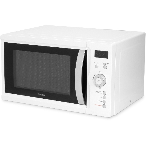 Микроволновая печь Hyundai HYM-D3007 белый/черный, 23 л, 800 Вт, переключатели - кнопки, электронный поворотный механизм