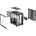 Корпус Ocypus Delta C74 ARGB Black, Midi-Tower, чёрный, 2 x 120 мм