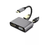 USB-концентратор Telecom TUC055, USB Type-C, HDMI/USB/PD/VGA, USB