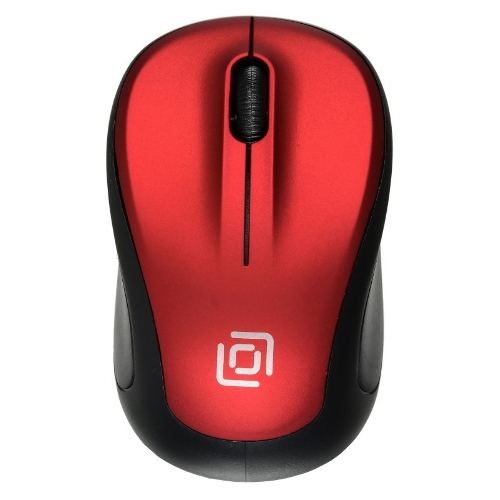 Мышь беспроводная Oklick 665MW черный/красный, 1000 dpi, радиоканал, USB, кнопки - 3