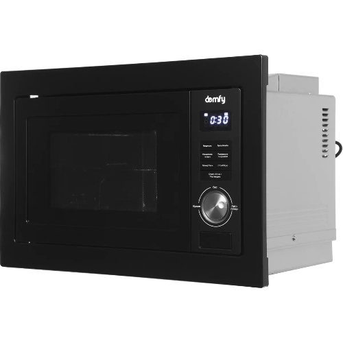 Встраиваемая микроволновая печь Domfy DM2540BW BG черный, 25 л, 900 Вт, переключатели - поворотный механизм/кнопки