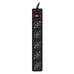 Сетевой фильтр SVEN SF-05E 5,0 м (5 розеток с защитными шторками) черный, цветная коробка