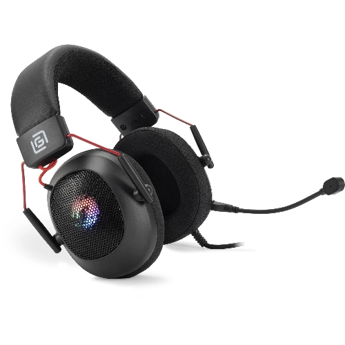 Гарнитура Oklick HS-L305G чёрный, проводная, USB, подсветка