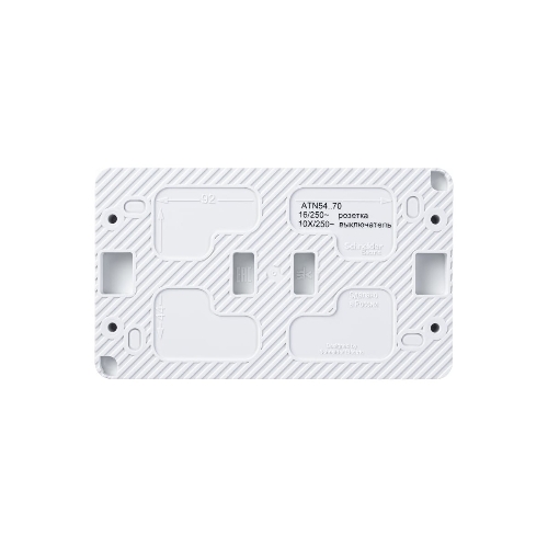 Блок ОП AtlasDesign Profi54 розетка 16А 250В с заземл. защ. шторки + 1-кл. выключатель 10А IP54 бел. SchE