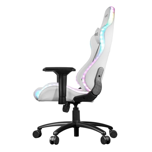 Кресло KFA2 Gaming Chair 01 RGB SE белый, экокожа, RGB-подсветка, подголовник