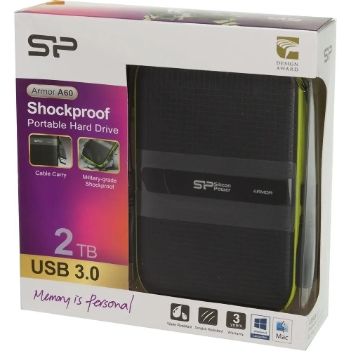 Внешний HDD Silicon Power USB 3.0 2Tb A60 SP020TbPHDA60S3K Armor 2.5
