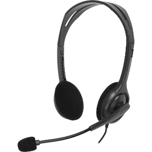 Гарнитура Logitech H111 чёрный, проводная, 3.5 мм