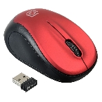 Мышь беспроводная Oklick 665MW черный/красный, 1000 dpi, радиоканал, USB, кнопки - 3