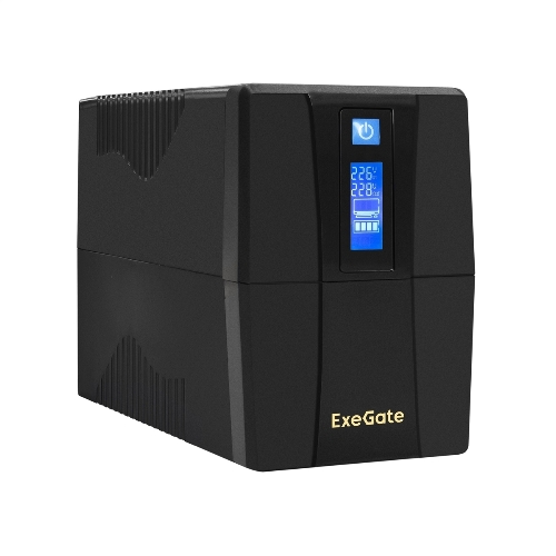 Источник бесперебойного питания ExeGate Power Smart ULB-650.LCD.AVR.4C13 650VA/360W, LCD, AVR, 4*C13, черный