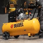 Компрессор воздушный Denzel DKV2200/100,Х-PRO (58079) 2.2 кВт, 400 л/мин, 100л