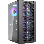 Корпус без блока питания PCCOOLER MA100 MESH BK, Mesh Mid Tower, черный, TG, 0.4 SPCC, 3x120мм ARGb ATX, mATX, mITX 160/310/180мм 2x2.5