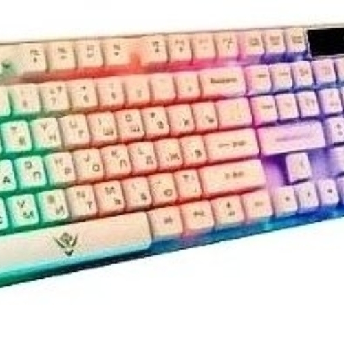 Комплект клавиатура+мышь Nakatomi KMG-2305U проводной, USB, 1600 DPI, белый