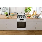 Плита Газовая Gorenje GGI5C22WF, газовая духовка, стеклянная крышка, чугун, белый