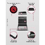 Плита электрическая Hansa FCCW54002 белый, конфорок 4 шт, духовка 68 л, 50 см x 85 см x 60 см