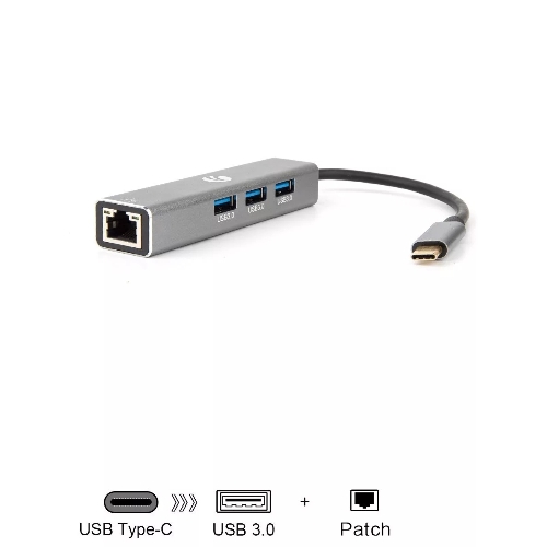 USB-концентратор VCOM DH311A USB Type-C, RJ-45/USB 3.0, USB