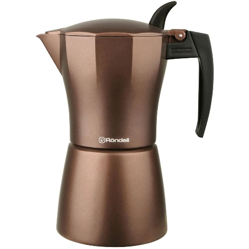 Кофеварка гейзерная Rondell Kortado RDA-399, 0.45л, алюминий, коричневый