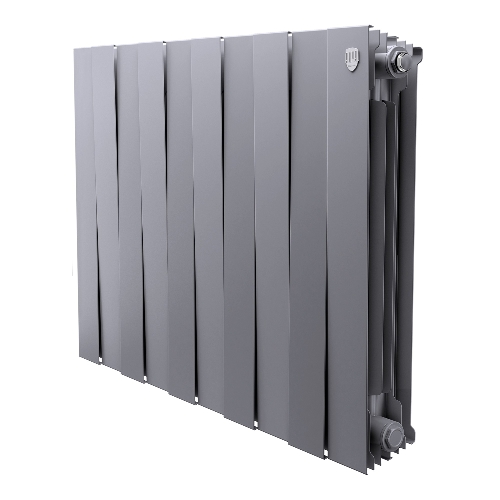 Радиатор биметаллический Royal Thermo PianoForte 500 серебристый - 10 секц.