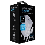 Сетевое зарядное устройство Qumo Energy light PD 20Вт, (модель 0105), USB Type-C PD, + кабель 1м. Type-C на Type-C, белый