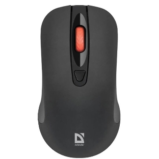 Мышь беспроводная Defender Nexus MS-195 черный, 1600 dpi, радиоканал, USB, кнопки - 4