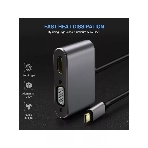 USB-концентратор Telecom TUC055, USB Type-C, HDMI/USB/PD/VGA, USB
