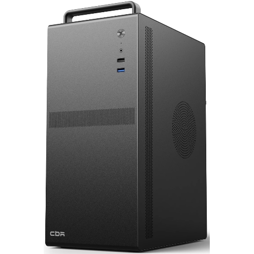Компьютерный корпус CBR mATX Minitower V205, без БП, 1хUSB 3.0, 1хUSB 2.0, HD Audio+Mic, ручка, каркас металл 1.8мм, Black PCC-MATX-V205-WPSU