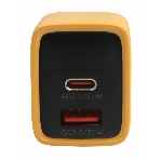 Сетевое зарядное устройство с дисплеем Cablexpert MP3A-PC-53, 35Вт GaN, QC3.0/PD3.0, 1хUSB, 1хType-C, желтый, коробка