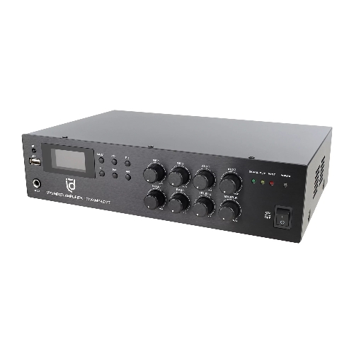Микшер-усилитель Intrend ITMXAMP-60MT MP3, FM тюнер, USB, Bluetooth, 2хMic/3хLine входы, 1хLine выход,60 Вт, 4/8Ом/100V, IR-пульт в комплекте