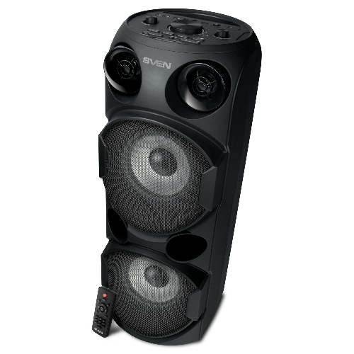 Колонка АС SVEN PS-750, черный (80 Вт, TWS, Bluetooth, FM, USB, microSD, LED-дисплей, 2х4400мА*ч)