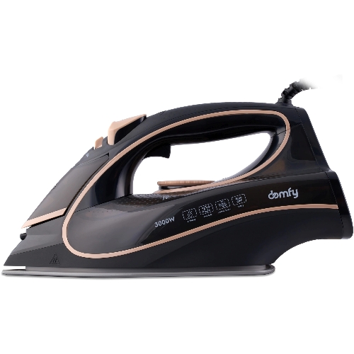 Утюг Domfy DSC-EI901 черный/золотистый, 3000 Вт, 220 г/мин, 450 мл