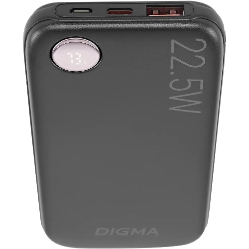 Портативный аккумулятор Digma DGPF10B 10000mAh QC3.0/PD3.0 22.5W 3A USB-A/USB-C черный