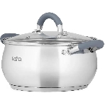 Кастрюля Lara LR02-482 BELL 20x11,5 см, 3,5 л, нержавеющая сталь 316L (хром/никель/молибден), с крышкой