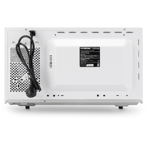 Микроволновая печь Hyundai HYM-D3007 белый/черный, 23 л, 800 Вт, переключатели - кнопки, электронный поворотный механизм