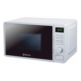 Микроволновая печь Sakura SA-7054W белый, 20 л, 700 Вт, переключатели - кнопки, поворотный механизм