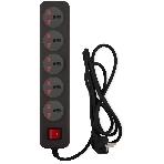 Сетевой фильтр Buro 500UNH-5-BG 5 м, 5 розеток, черный/серый, коробка