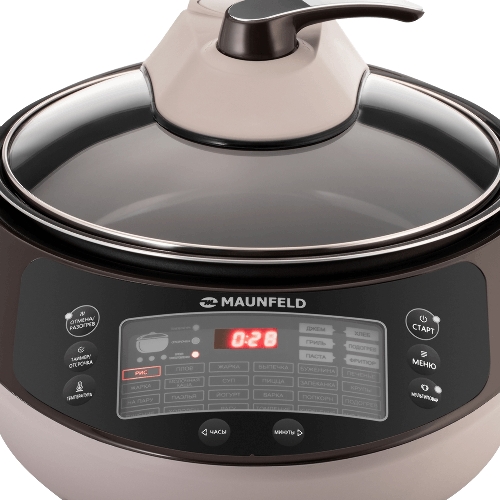 Мультиварка Maunfeld MF-1621BR коричневый/бежевый/черный, 5 л, 1600 Вт, сенсорное, 30 программ