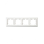 Рамка 4-местная IEK BRITE РУ-4-Бр DECOR 3D-форма белый